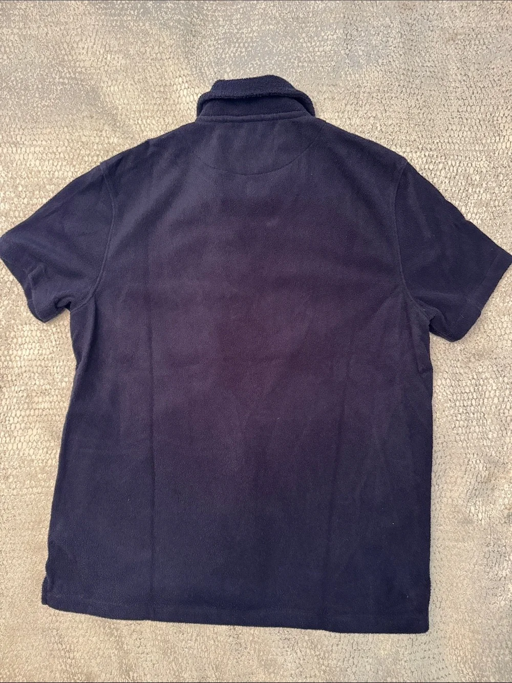 J. Crew Navy Blue Terrycloth Polo Shirt size medium